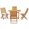 vidaXL Garden Dining Set with Cushion 5 pcs Brown Solid acacia wood