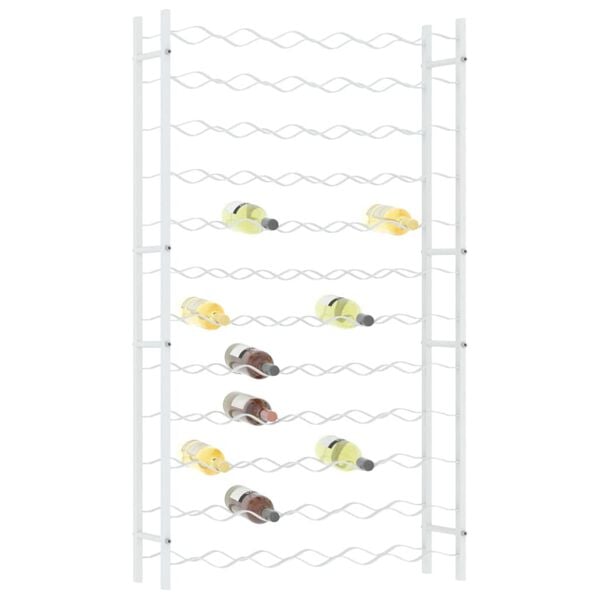 vidaXL Wine Rack for 72 Bottles White Metal