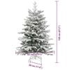 vidaXL Artificial Hinged Christmas Tree White 120 cm PE and PVC