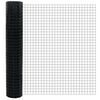 vidaXL Euro Fence Grey 1.5 x 10 m PVC-coated iron