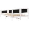 vidaXL Bed frame White and light grey 140 x 190 cm Solid pine wood