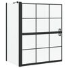 vidaXL Bath Shower Screen Black and Transparent 100 x 68 x 128 cm