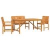 vidaXL Garden Dining Set 4 pcs Brown Solid Acacia Wood