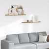 vidaXL Wall Shelf 2 pcs Beige 100 x 9 x 3 cm Engineered Wood