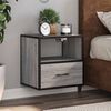 vidaXL Wall-mounted Bedside Cabinet Grey Sonoma 40x31x39.5 cm