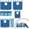 vidaXL Bunk Bed without Mattress with Slide and Curtains Blue 90x200 cm