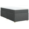 vidaXL Box Spring Bed with Mattress Dark Grey 90x200 cm Fabric