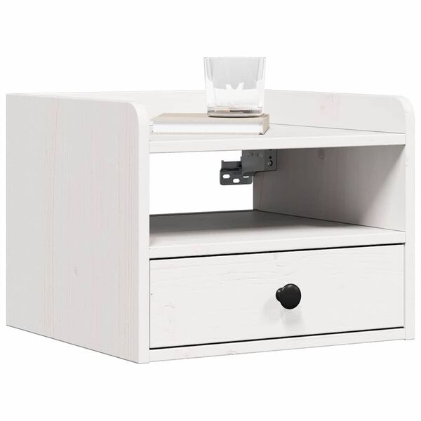 vidaXL Bedside Table 2 pcs White 38 x 36 x 29.5 cm Solid pine wood