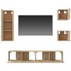 vidaXL 5 Piece TV Cabinet Sets Sonoma Oak Engineered Wood