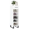 vidaXL Shoe Cabinet High Gloss White 30x35x105 cm Engineered Wood