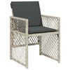 vidaXL Garden Dining Set 5 pcs Light Grey Poly Rattan
