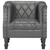 vidaXL Tub Chair Grey Real Goat Leather