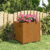vidaXL Planter with Legs Rusty 50x50x50 cm Corten Steel