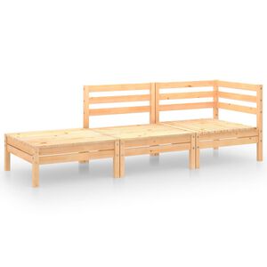 vidaXL Garden Lounge Set | Natural | Solid pine wood | Medium | Modular