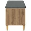 vidaXL Hall Bench with Cushion with Door Artisan Oak 100 x 38 x 46 cm