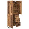 vidaXL Highboard with Drawer 2 pcs Old Wood 69.5 x 34 x 180 cm