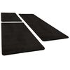 vidaXL Bed Carpets Shaggy High Pile 3 pcs Black