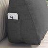 vidaXL Back Pillow Dark Grey 45 x 20 x 35 cm Fabric