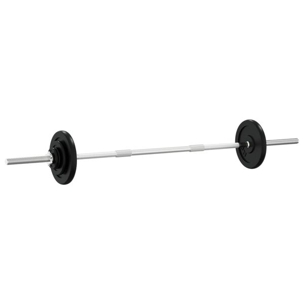 vidaXL Barbell with Plates 90 kg Cast Iron