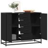 vidaXL Sideboard Black 92x35x76 cm Engineered Wood