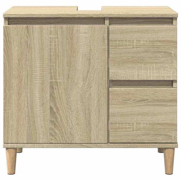 vidaXL Bathroom Cabinet Sonoma Oak 65x33x60 cm Engineered Wood