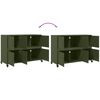 vidaXL Sideboard Olive Green 100.5x39x72 cm Steel