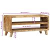 vidaXL TV Cabinet 105x46x32 cm Solid Wood Rough Mango