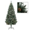vidaXL Artificial Pre-lit Christmas Tree with Ball Set&Pine Cones 180 cm