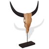 vidaXL Bull Skull Sculpture Teak 66x15x88 cm