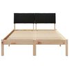 vidaXL Bed frame Brown and black 120 x 200 cm Solid pine wood