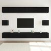 vidaXL TV Cabinet Set Wall-mounted 8 pcs Black Oak Engineered Wood