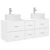 vidaXL Bathroom Furniture Set 3 pcs White 129 x 44.5 x 80 cm