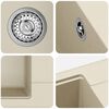 vidaXL Sink Beige 560 x 460 mm 80% Quartz and 20% Resin