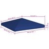 vidaXL Gazebo Top Cover 310 g/m² 3x3 m Blue