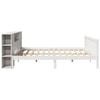 vidaXL Bookcase Bed without Mattress White 200x200 cm Solid Wood Pine