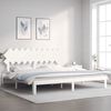 vidaXL Bed Frame without Mattress White 200x200 cm Solid Wood Pine