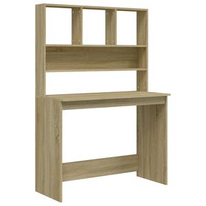 vidaXL Desk | Sonoma oak | Engineered wood | 102x45x148 cm | Desk | Rectangular