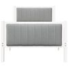 vidaXL Bed frame White and light grey 90 x 200 cm Solid pine wood