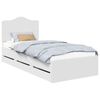 vidaXL Bed Frame with Drawer White 90 x 200 cm Engineer Wood