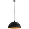 vidaXL Ceiling Lamps 2 pcs Black and Gold Semi-spherical 50 cm E27