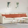 vidaXL Sofa Pillows 2 pcs Red Orange 200 x 40 cm Corduroy Fabric