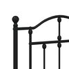 vidaXL Metal Bed Frame without Mattress with Footboard Black 183x213cm