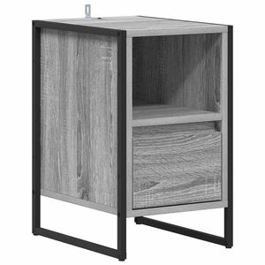 vidaXL Bedside Table Grey Sonoma 39.5 x 30 x 50 cm Engineered Wood