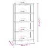 vidaXL 5-Layer Storage Shelf Blue Steel&Engineered Wood