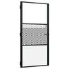 vidaXL Glass Door 102.5 x 3.5 x 201.5 cm Aluminium Black