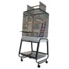 Strong Parrot Cage | Silverstone Grey | Metal | Large | Collapsible | Bird Cage