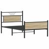 vidaXL Bed Frame without Mattress Sonoma Oak 107x203 cm Engineered Wood