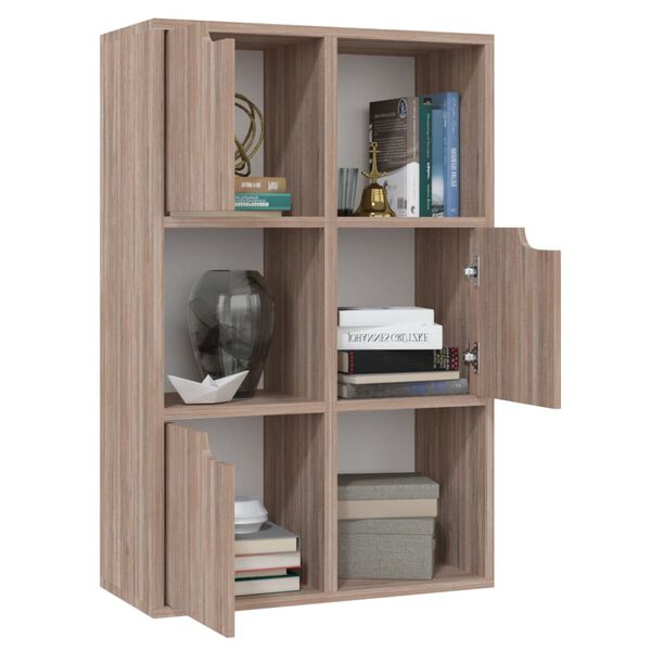 vidaXL Bookshelf Grey Sonoma Oak 60x27.5x88 cm Engineered Wood