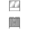 vidaXL 2 Piece Bathroom Furniture Set Grey Sonoma Engineered Wood