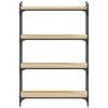 vidaXL Bookcase 4-Tier Sonoma Oak 80x30x120 cm Engineered Wood